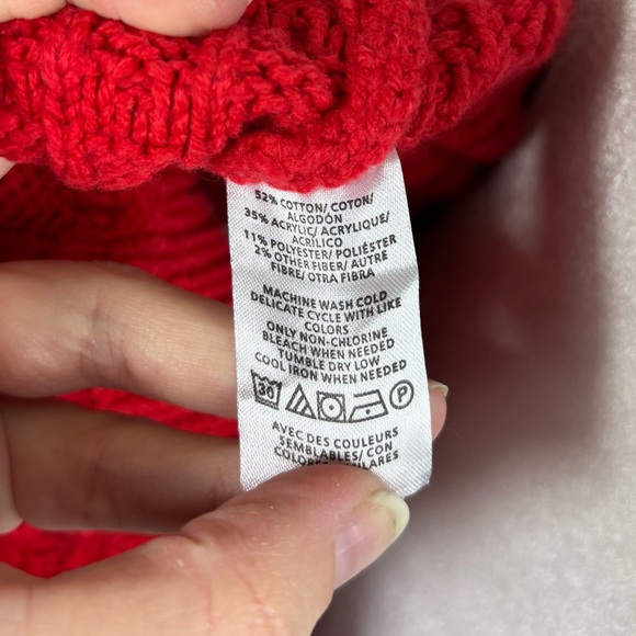 NWT Ann Taylor Red Chunky Button Down Sweater Jacket Size XL - Picture 7 of 7